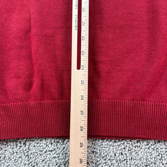Fynch Hatton Sweater Mens XXL 2XL Red Supersoft Cotton V Neck Casual Pullover - Picture 9 of 11
